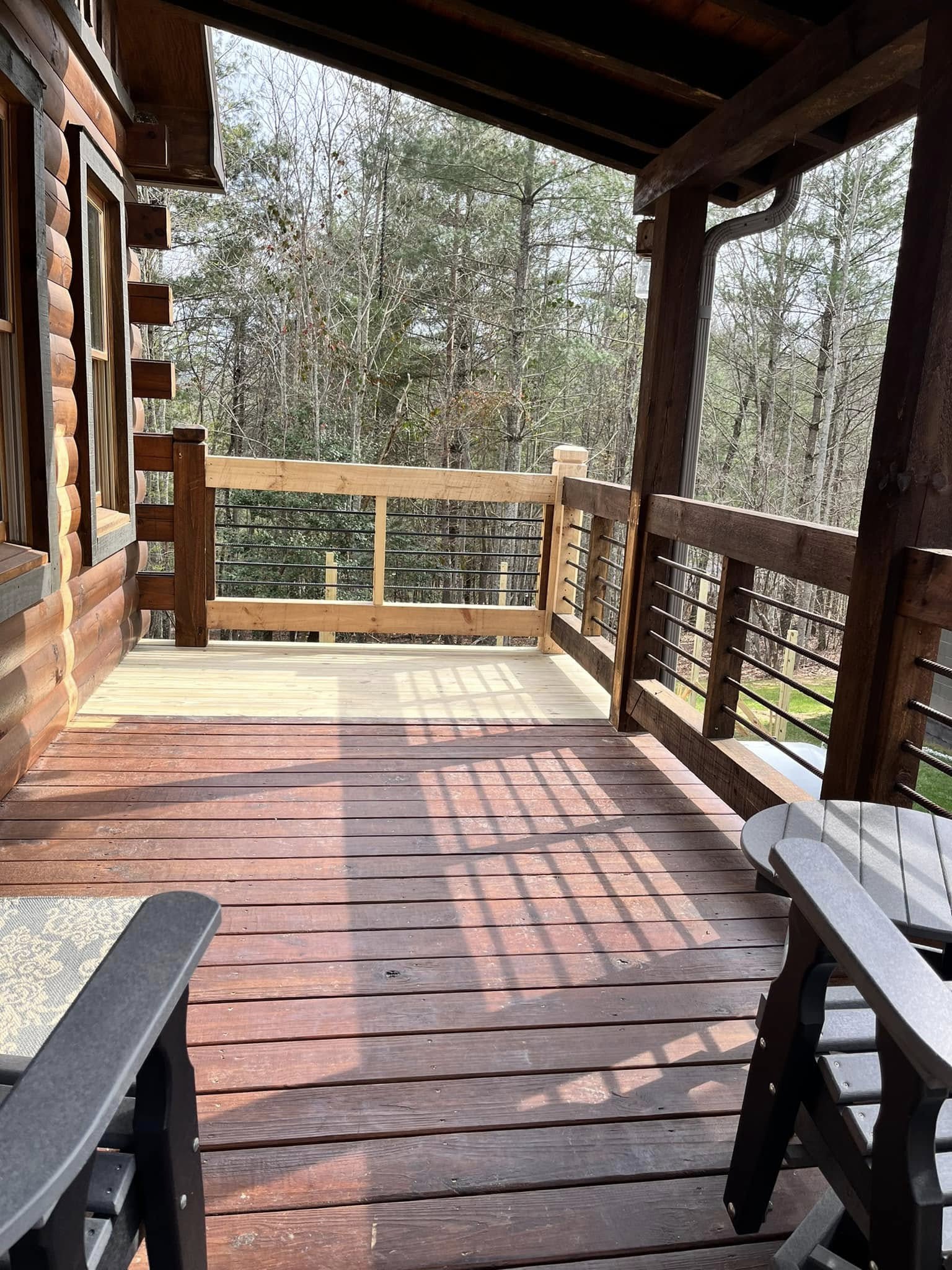 Finished outdoor living space remodel in Union County, Georgia