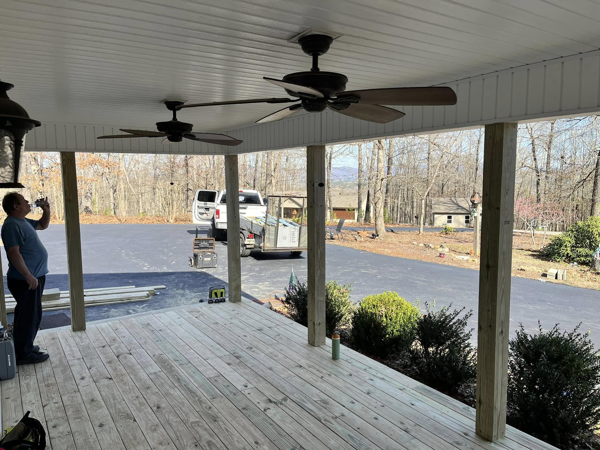 Deck posts, rails, and finishes for a Blairsville, GA remodel
